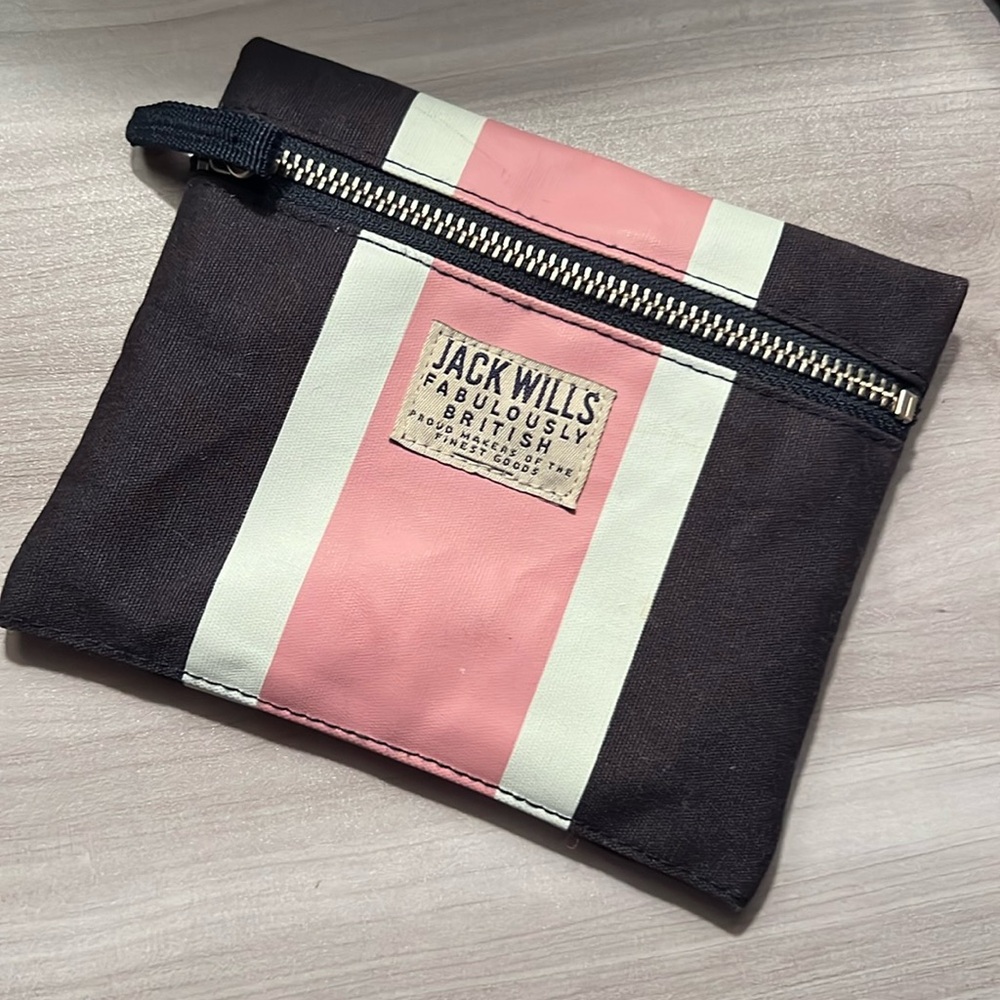Jack Wills Striped Cosmetics Case